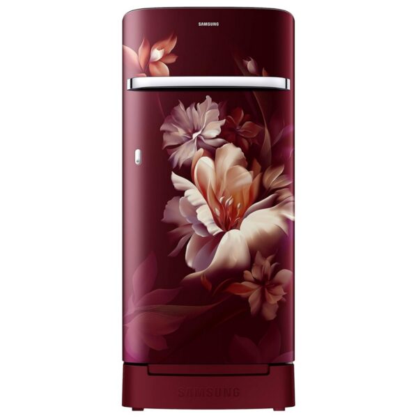 Samsung 189L 5 Star Inverter Direct Cool Single Door Refrigerator Appliance (RR21C2H25RZ Midnight Blossom Red)