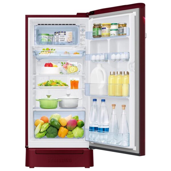 Samsung 189L 5 Star Inverter Direct Cool Single Door Refrigerator Appliance (RR21C2H25RZ Midnight Blossom Red)3