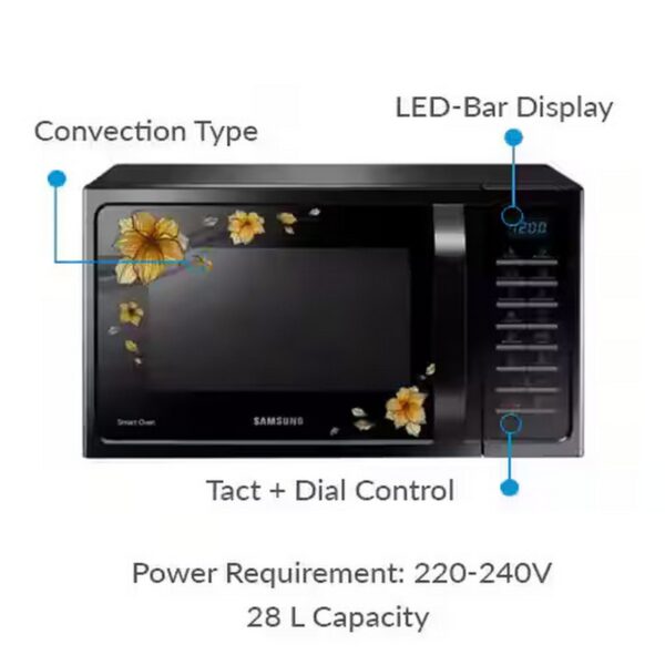 Samsung 28 L Convection Microwave Oven (MC28H5025QB TL Black) (1)