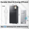 Samsung 396 L Convertible 5 in 1 Digital Inverter Frost Free Double Door Bespoke AI WiFi Enabled Refrigerator (RT41DG6A2BB1 Black Matte)4