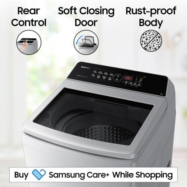 Samsung 7 kg 5 star Ecobubble Digital Inverter Fully Automatic Top Load Washing Machine (WA70BG4441YYTL Lavender Gray)6