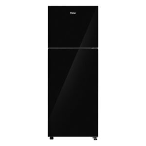 Haier 240 L, 2 Star, Black Glass Finish Top Mounted Frost Free Refrigerator (HRF2902EKG-P)