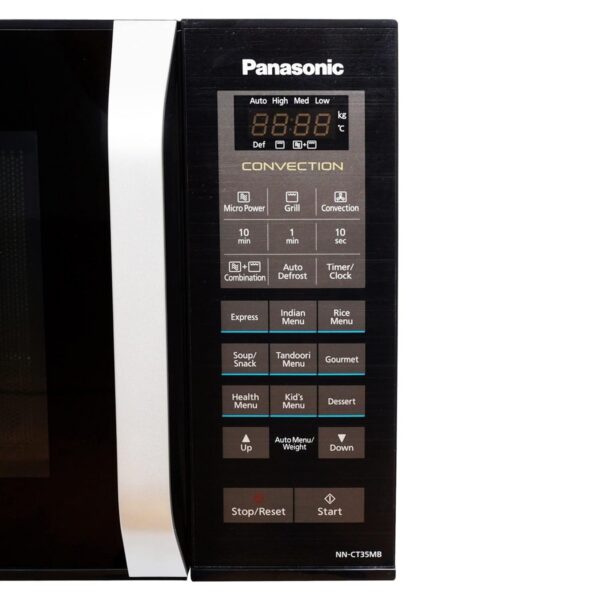 Panasonic 23 Litres Convection Microwave Oven (NN CT35MBFDG Black Floral 360° Heat Wrap Magic Grill 121 Auto Cook Menus)3