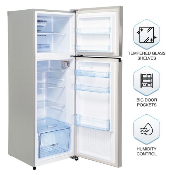 Panasonic 280 L Double Door 2 Star AI Enabled Inverter Technology Frost Free Refrigerator (NR TH292BVHN Electric Grey Jumbo Fresh Vegetable Basket Net Capacity 256L)4