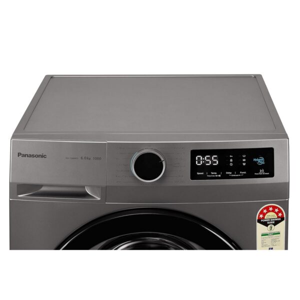 Panasonic 6 kg 5 Star Fully Automatic Front Loading Washing Machine (NA 106MB3L01 Grey)4