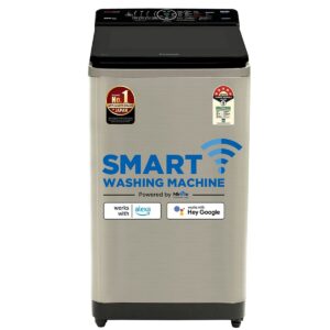 Panasonic 8 kg with Wi-Fi Enabled Fully Automatic Top Load Washing Machine with In-built Heater Silver  (NA-F80V10SRB)