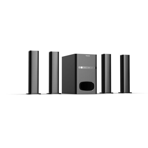 Panasonic SC HT480GW K 4 1 Ch Convertible Soundbar 100 W Deep Bass Sound Bluetooth USB RCA AUX Inputs Wall Mountable Remote Control (Black)1