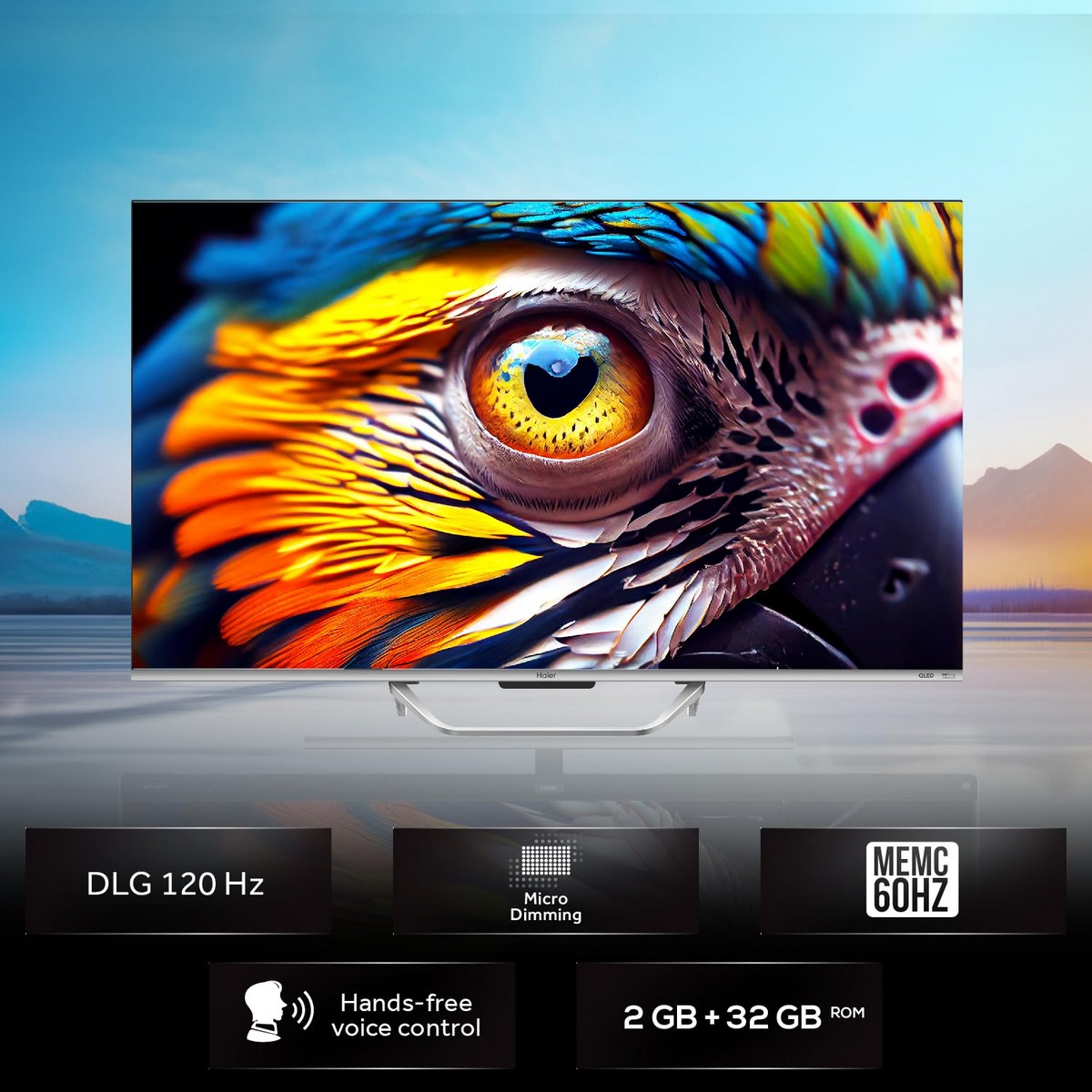 Haier 139 cm 55 inches QLED Smart Google TV with Hands free voice control 55S800QT GREY2