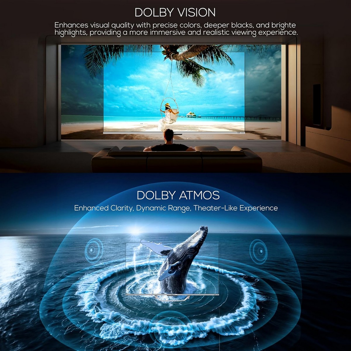 Haier 139 cm 55 inches QLED Smart Google TV with Hands free voice control 55S800QT GREY3