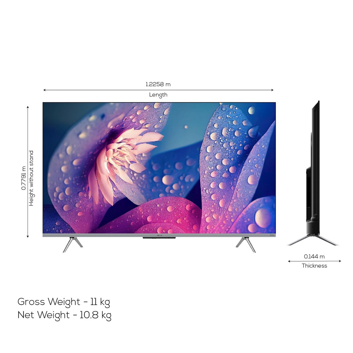 Haier 139 cm 55 inches UHD Smart Google TV with Hands free voice control 55P7GT GREY6