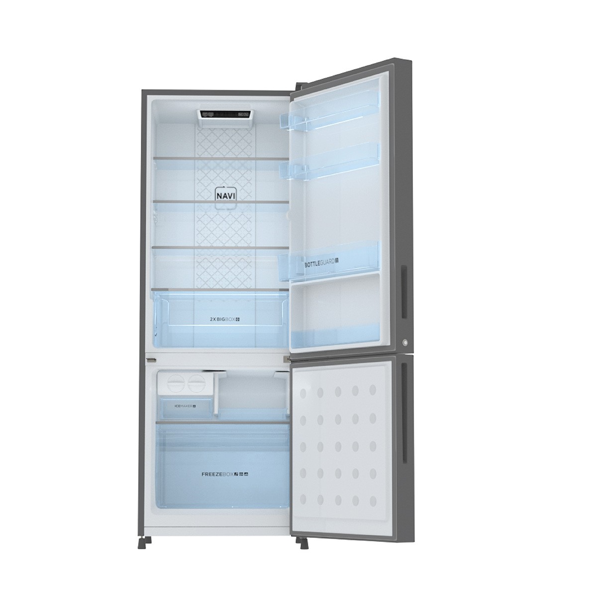 Haier 265 L Frost Free Double Door 2 Star Refrigerator Inox Steel HRB 3152BIS 3