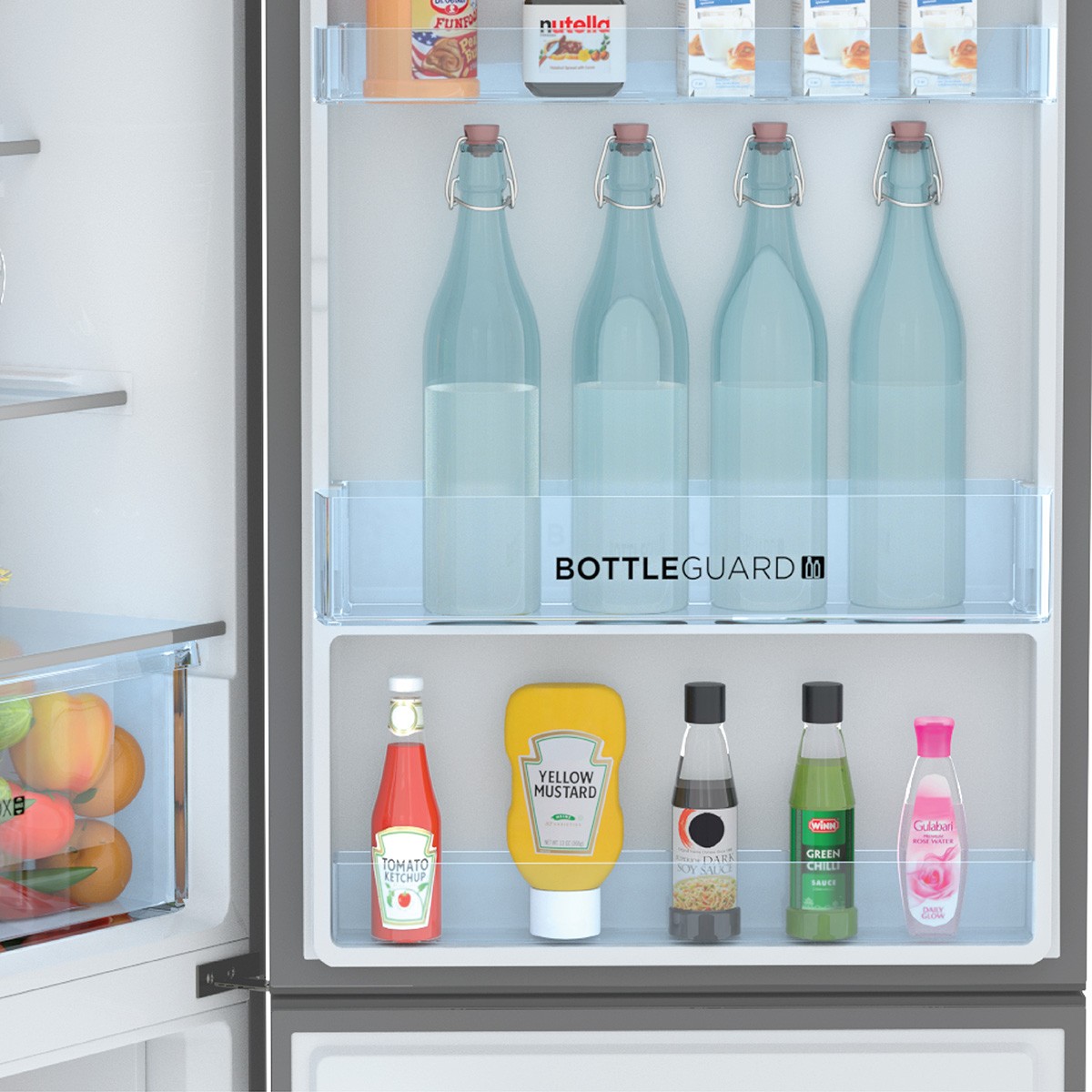 Haier 265 L Frost Free Double Door 2 Star Refrigerator Inox Steel HRB 3152BIS 4