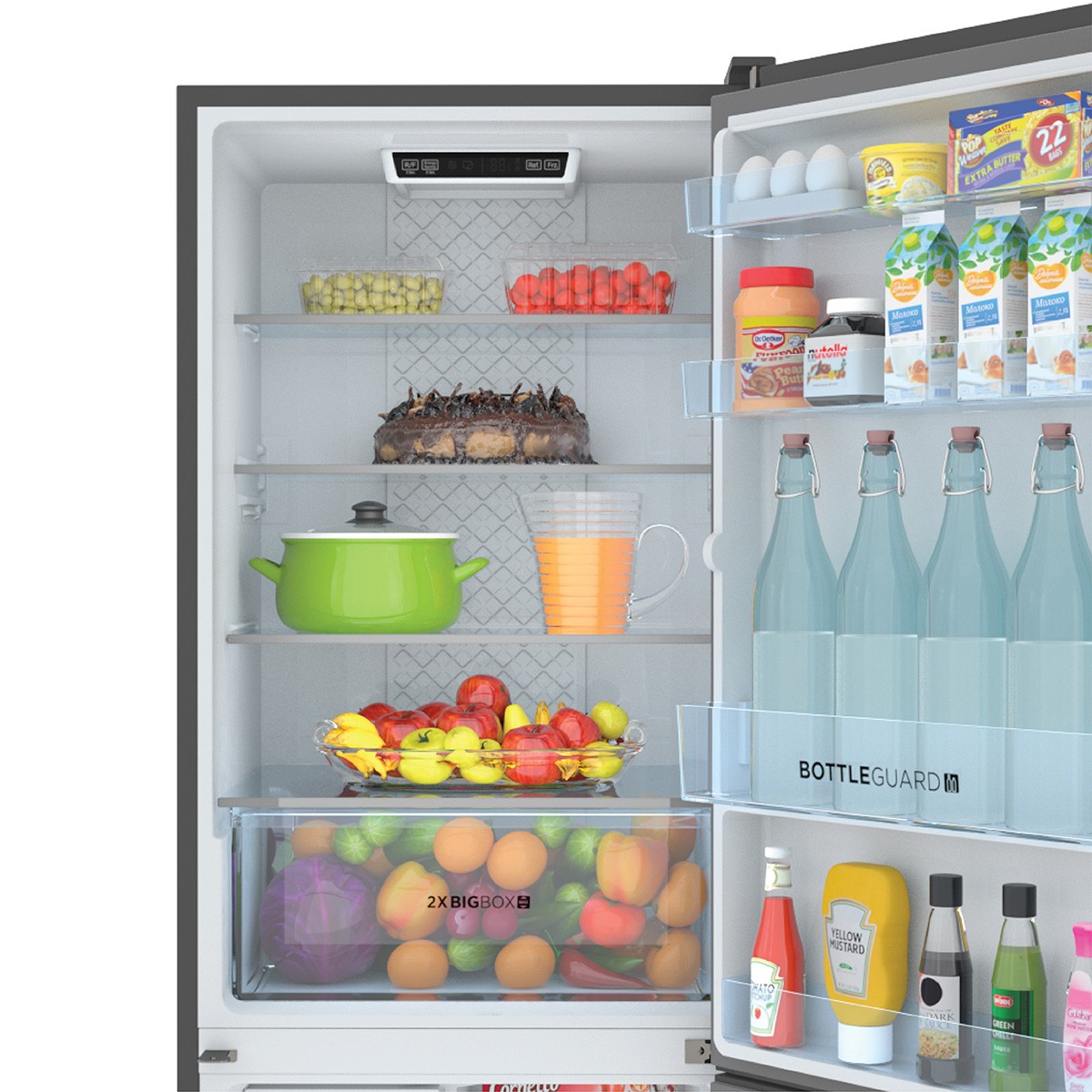 Haier 265 L Frost Free Double Door 2 Star Refrigerator Inox Steel HRB 3152BIS 5