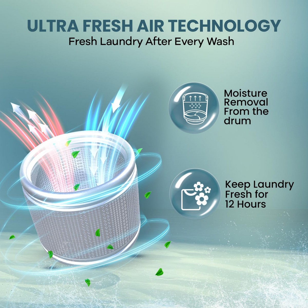 Haier 7 Kg 5 Star Oceanus Wave Technology Toughened Glass Fully Automatic Top Loading Washing Machine HWM70 306S8 Ultra Fresh Air Near Zero Pressure Dark Jade Silver2