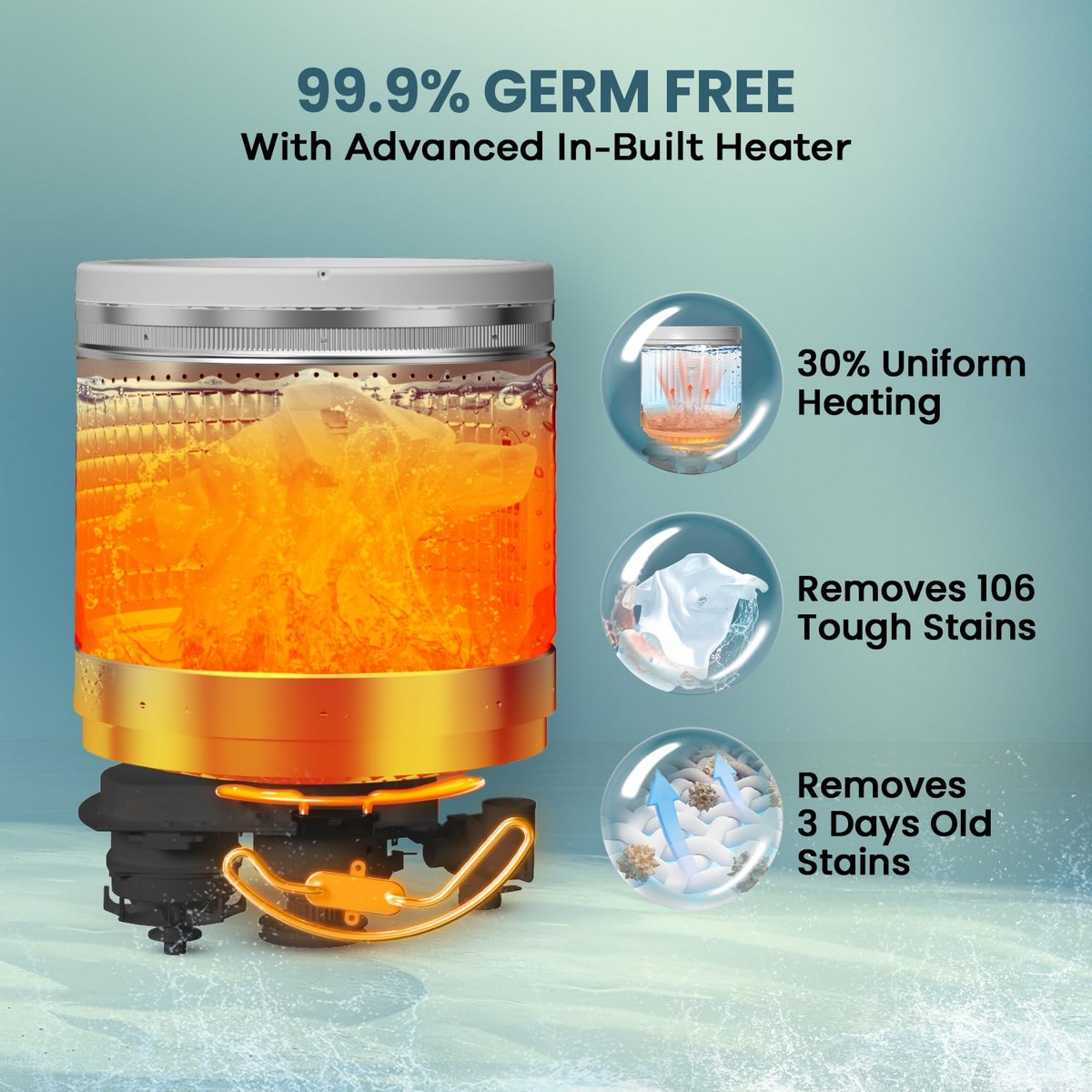 Haier 8 Kg 5 star Fully Automatic Top Loading Washing Machine HWM80 H826S6 Starry Silver 2024 Butterfly Shape Heater Oceanus Wave Drum Near Zero Pressure Toughened glass2