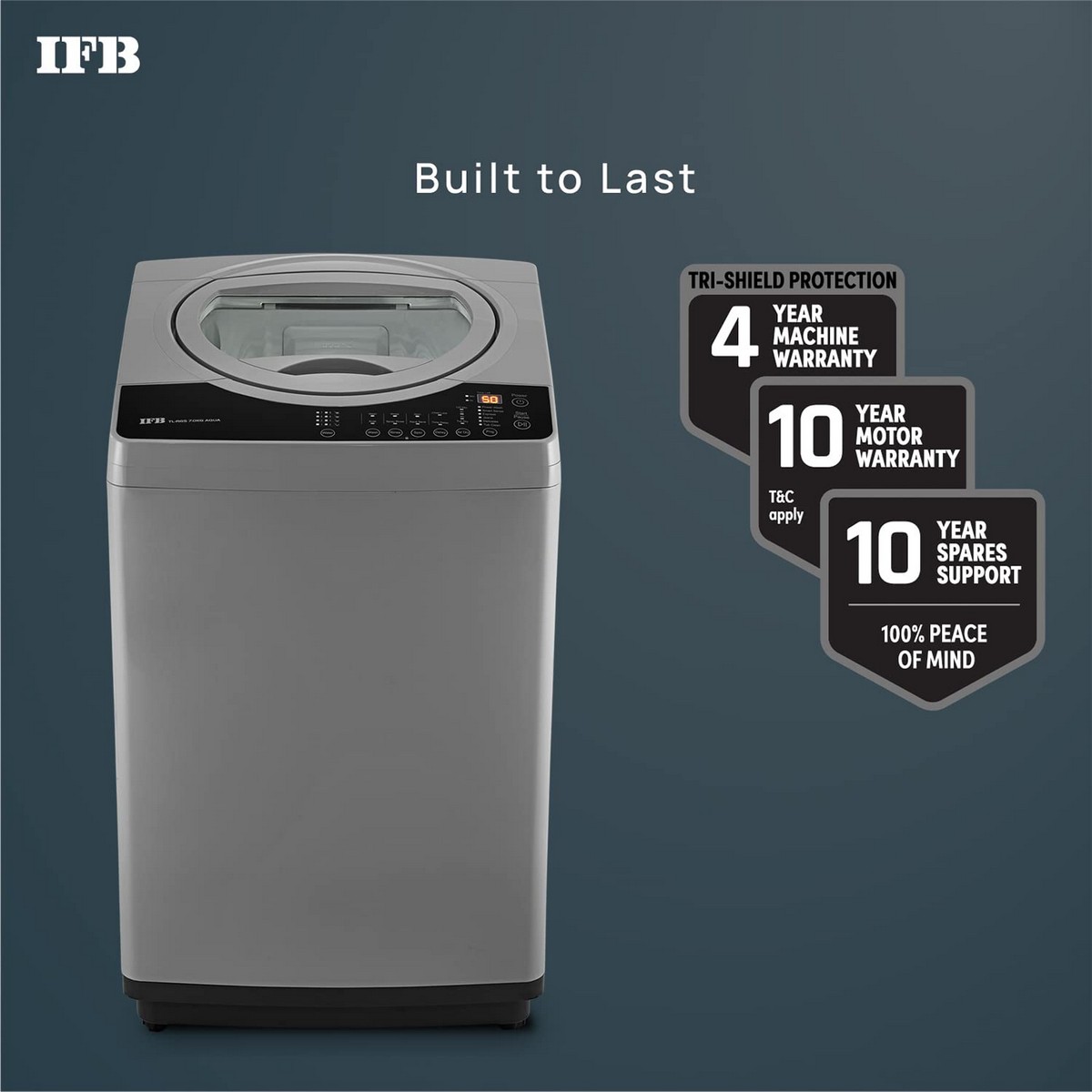 IFB 7 Kg 5 Star Fully Automatic Top Loading Washing Machine TL RGS Aqua Grey Auto Imbalance System 3D Wash Technology5