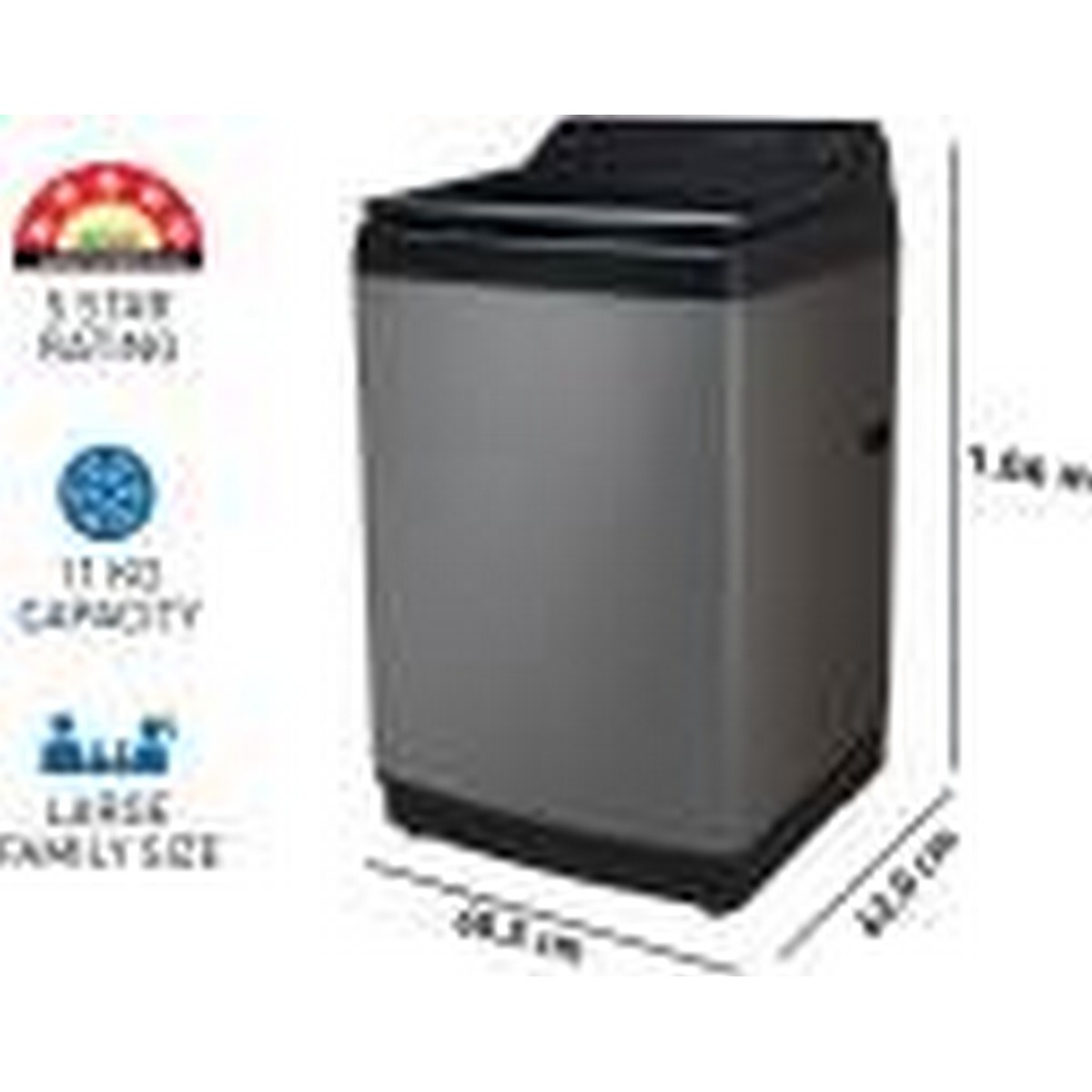 Panasonic 11 kg Fully Automatic Top Load Washing Machine with In built Heater Grey NA F110VF1CB 7