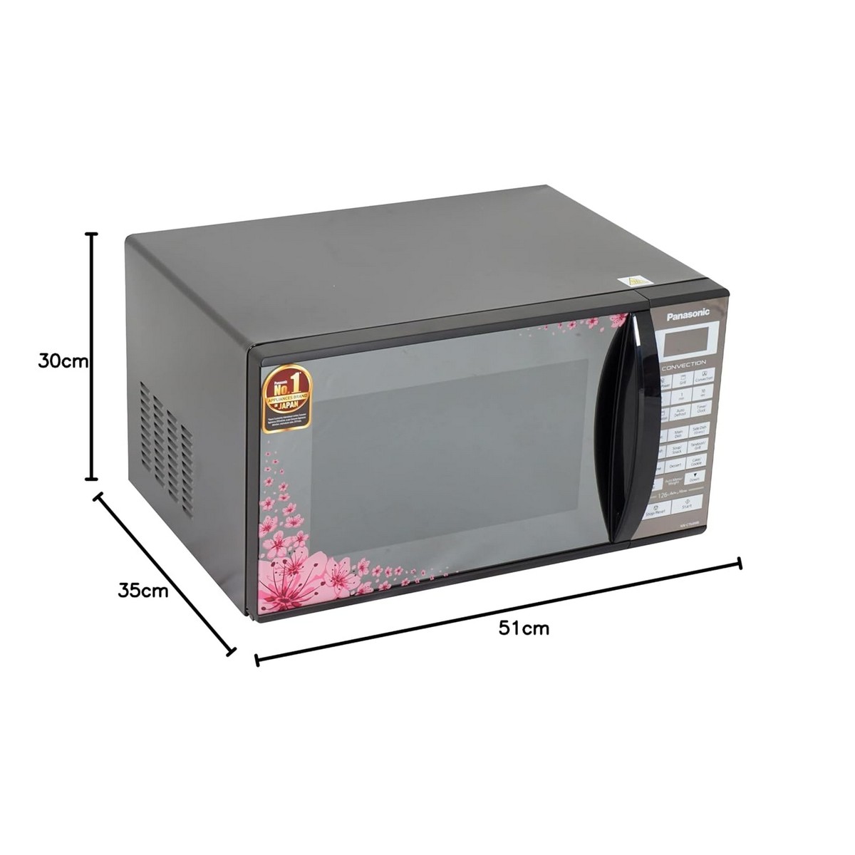Panasonic 27 Litres Convection Microwave Oven Floral Mirror Finish NN CT64MBFDG Floral Mirror Finish5