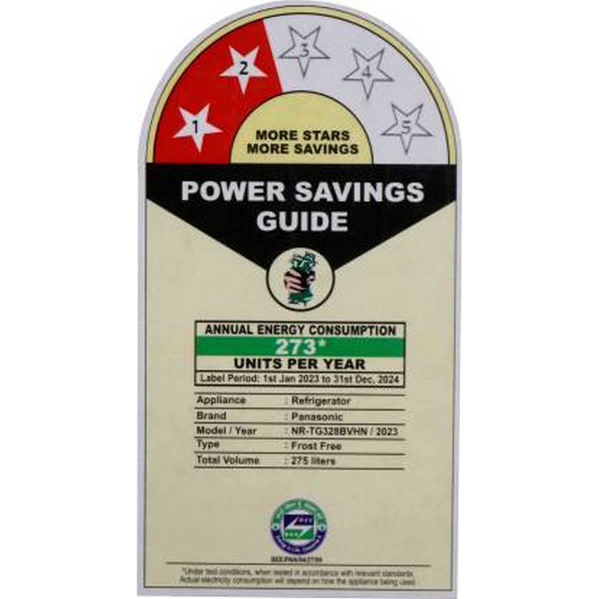 Panasonic 275 L Frost Free Double Door 2 Star Refrigerator GREY NR TG328BVHN 2