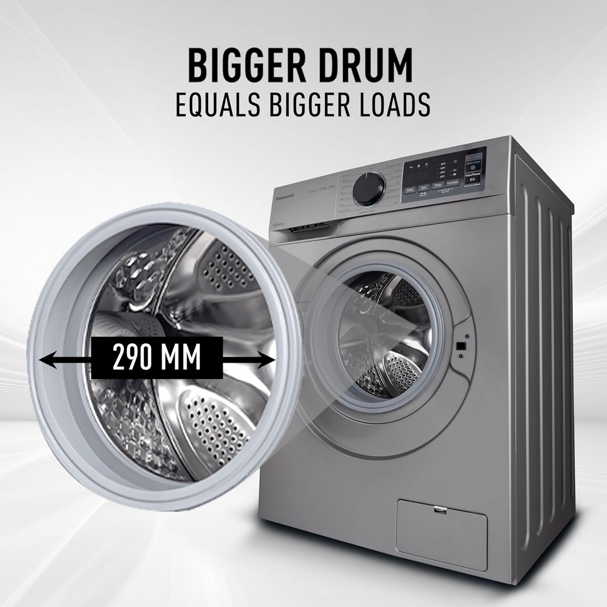 Panasonic 8 Kg 5 Star Front Load Washing Machine With In Built heater NA 148MG2L01 Dark Silver4