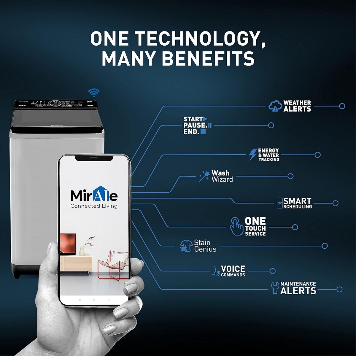 Panasonic 8 kg with Wi Fi Enabled Fully Automatic Top Load Washing Machine with In built Heater Silver NA F80V10SRB1