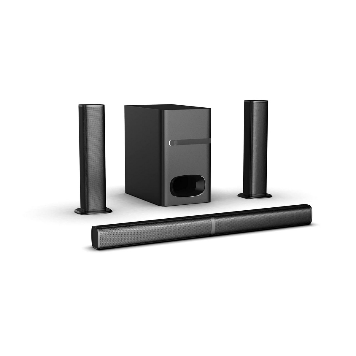 Panasonic SC HT480GW K 4.1 Ch Convertible Soundbar 100 W Deep Bass Sound Bluetooth USB RCA AUX Inputs Wall Mountable Remote Control Black2