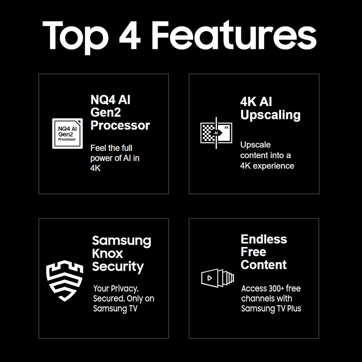 SAMSUNG Neo QLED 139.7 cm 55 inch QLED Ultra HD 4K Smart Tizen TV with AI Technology 2024 Model QA55QN85DBULXL5