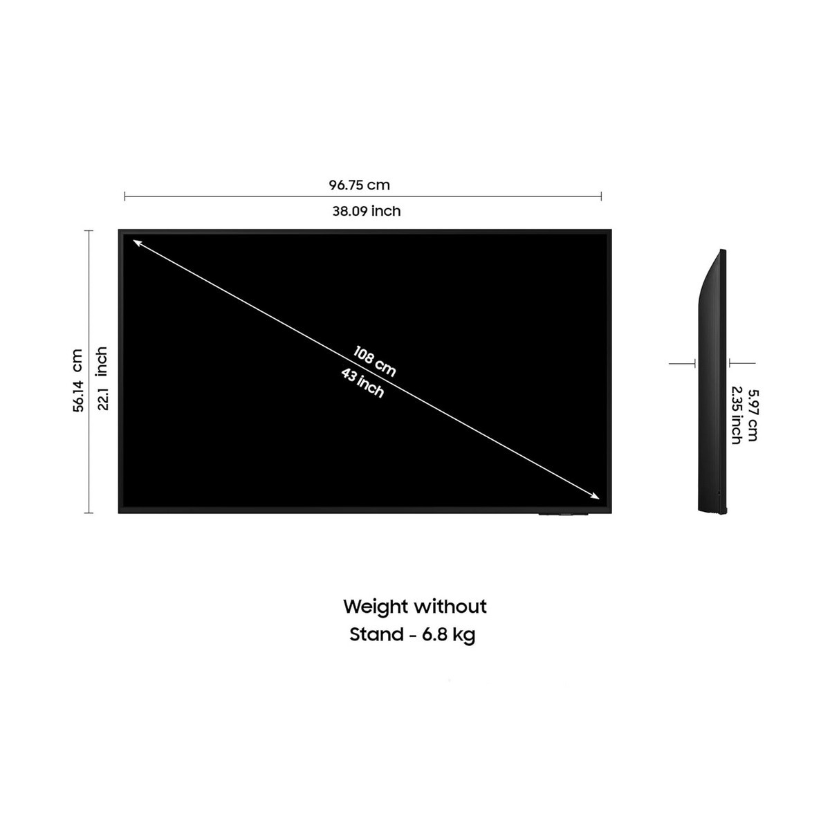 Samsung 108 cm 43 inches 4K Ultra HD Smart LED TV UA43DU7000KLXL Black4 1