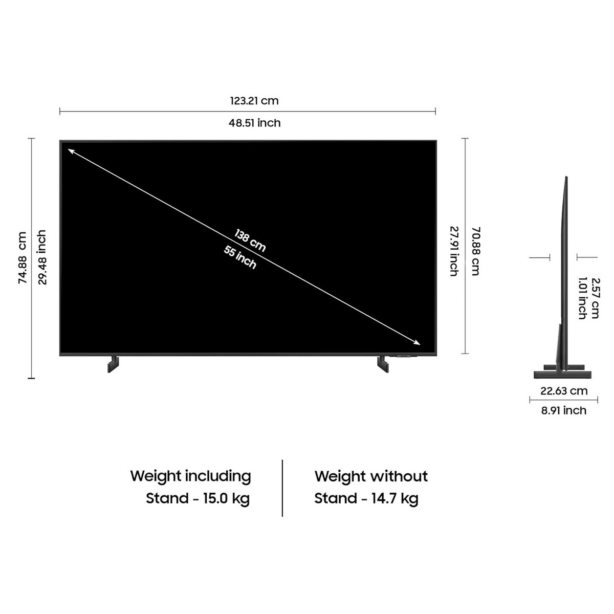 Samsung 138 cm 55 inches 4K Ultra HD Smart LED TV UA55DU8300ULXL Titan Gray1