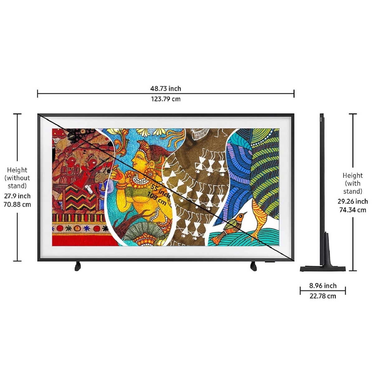 Samsung 138 cm 55 inches The Frame Series 4K Ultra HD Smart QLED TV QA55LS03AAKLXL Black With 3 Years Warranty3