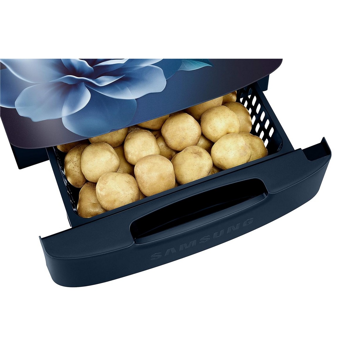 Samsung 223L 3 Star Inverter Direct Cool Single Door Refrigerator Appliance RR24C2823CU Camellia Blue Base Stand Drawer 2023 Model4