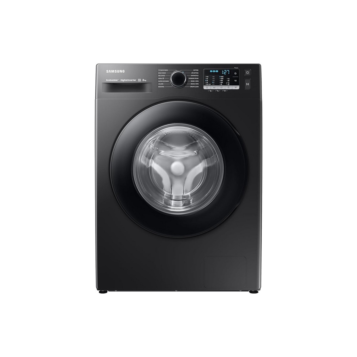 Samsung 8 kg Hygiene Steam with Inbuilt Heater Digital Inverter Fully Automatic Front Load Washing Machine WW80TA046AB1TL Black