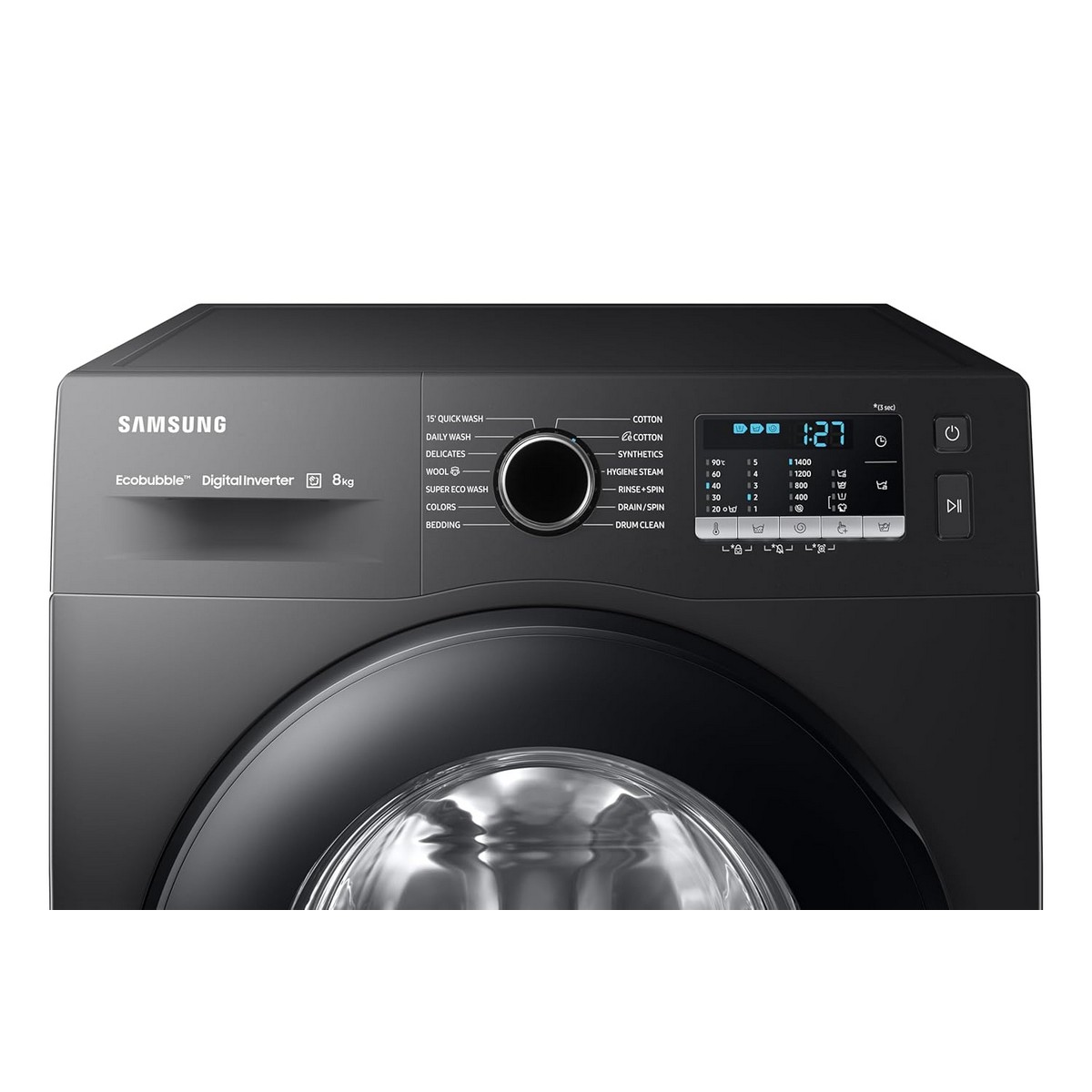 Samsung 8 kg Hygiene Steam with Inbuilt Heater Digital Inverter Fully Automatic Front Load Washing Machine WW80TA046AB1TL Black10