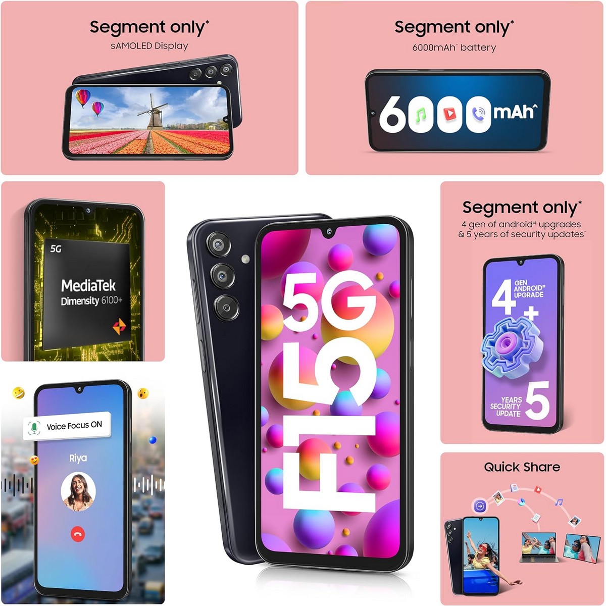 Samsung Galaxy F15 5G Ash Black 6GB RAM 128 GB Storage2