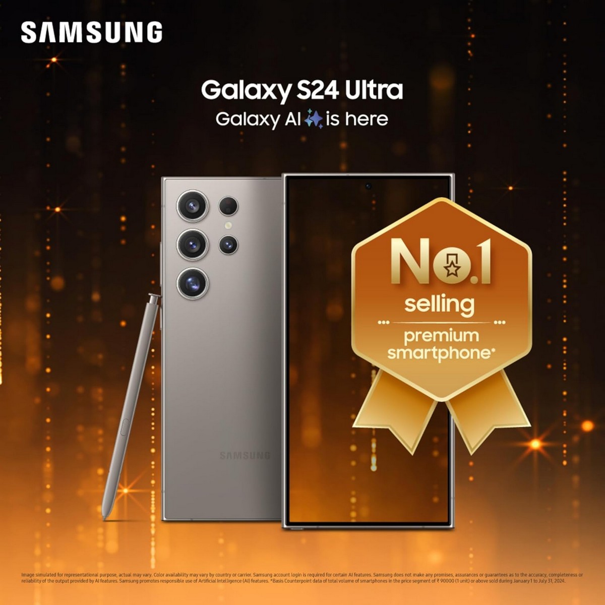 Samsung Galaxy S24 Ultra 5G AI Smartphone Titanium Gray 12GB 512GB Storage1