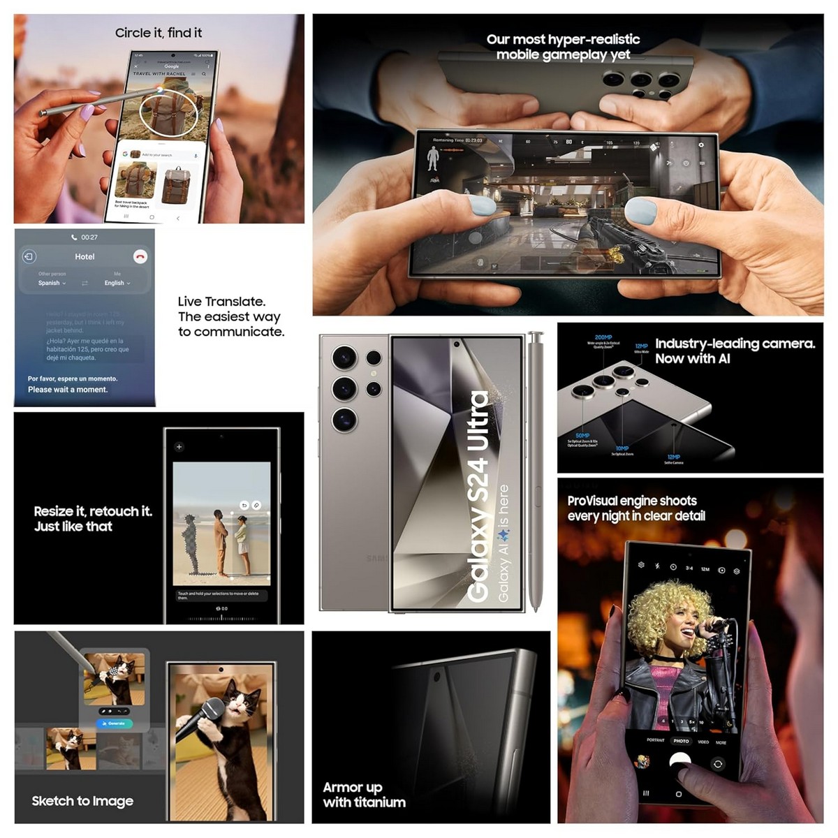 Samsung Galaxy S24 Ultra 5G AI Smartphone Titanium Gray 12GB 512GB Storage2